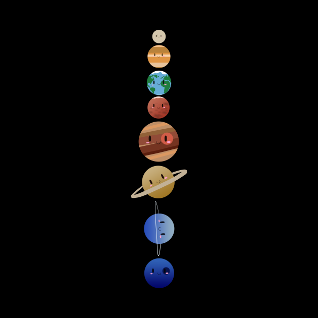 Disover Cute Solar System - All Lined Up - Space - Pin