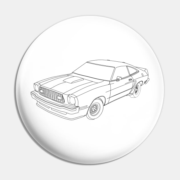 Mustang II Pin by J. Rufus T-Shirtery