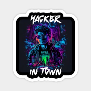 Hacker in Town 4 Magnet