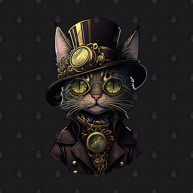 Steampunk Cat by LuneFolk