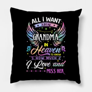 I Love and Miss Her Memorial Grandma Pillow