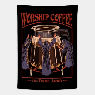 Worship Coffee Tapestry