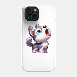 Cute Howling Husky Puppy Phone Case