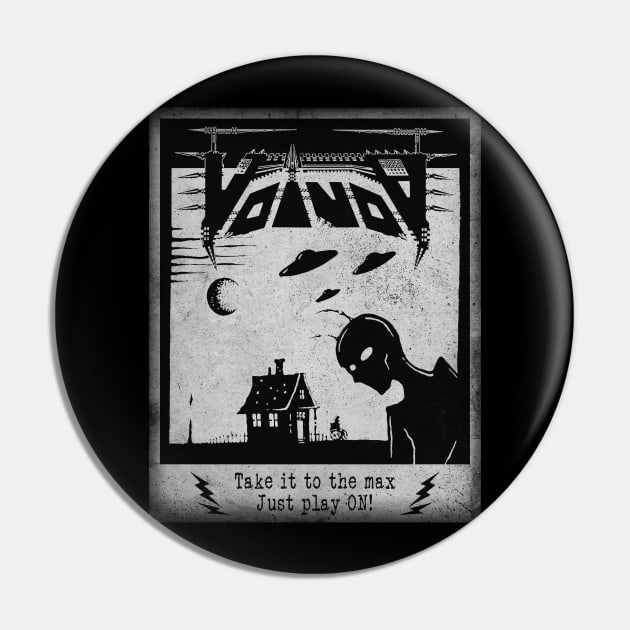 Voivod - Vintage Postcard Pin by j.adevelyn