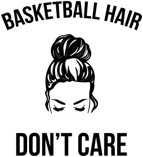 Basketball Hair Don't Care Messy Bun Ball Player Magnet
