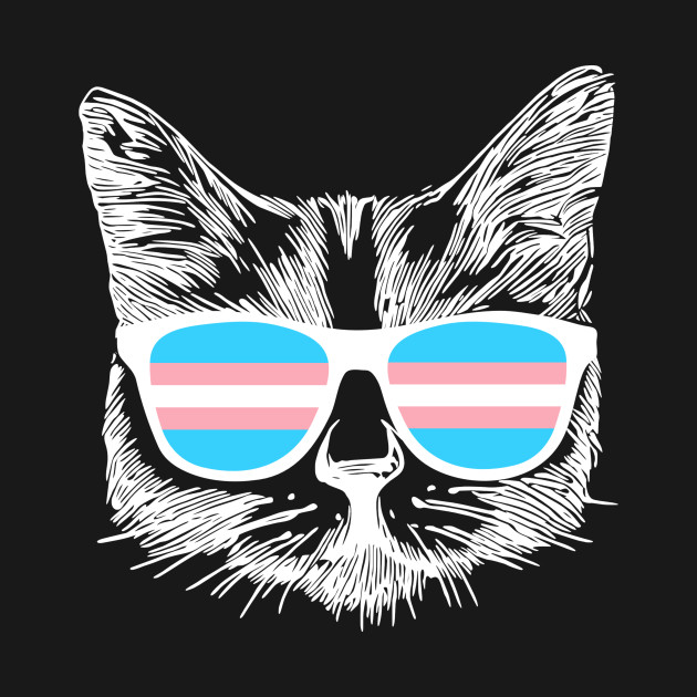 Discover Transgender Pride Flag Cat Transgender Awareness Gift - Transgender Pride - T-Shirt