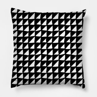 Monochrome Triangles Pattern Pillow