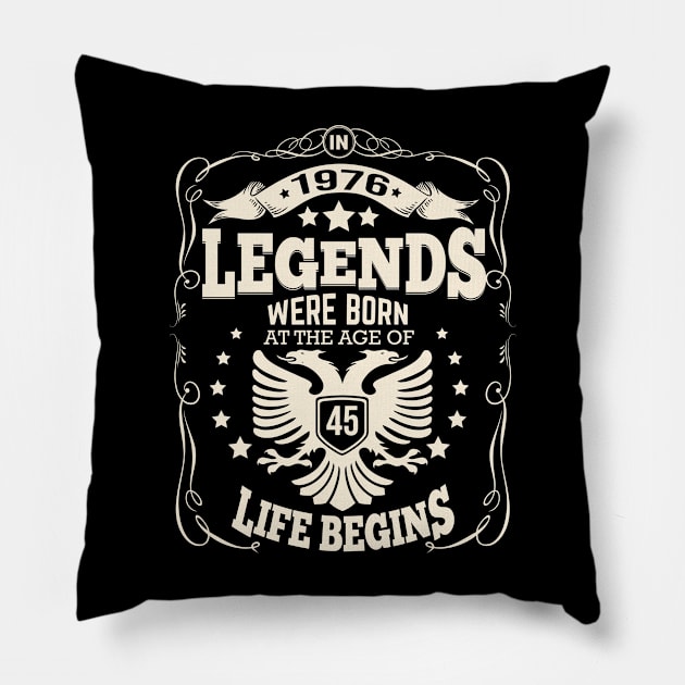 Birthday 1976 legend falcon Pillow by HBfunshirts