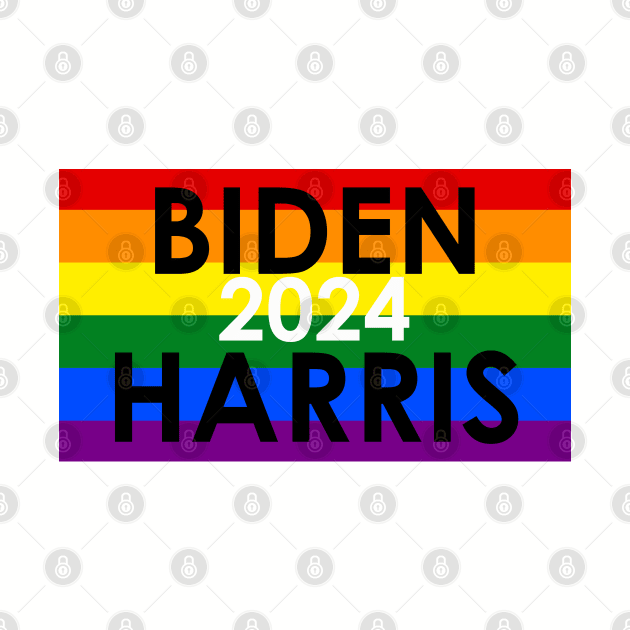 Biden Harris 2024 LGBTQ+ PRIDE by Discotish