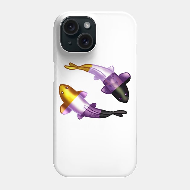 Nonbinary LGBTQ Koi Fish Phone Case by YouAreValid