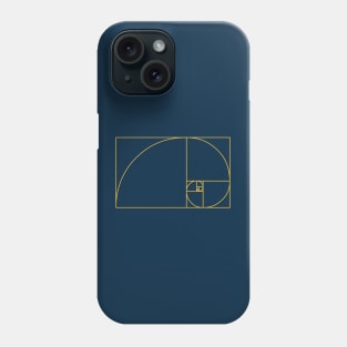 Fibonacci Golden Ratio Spiral Phone Case