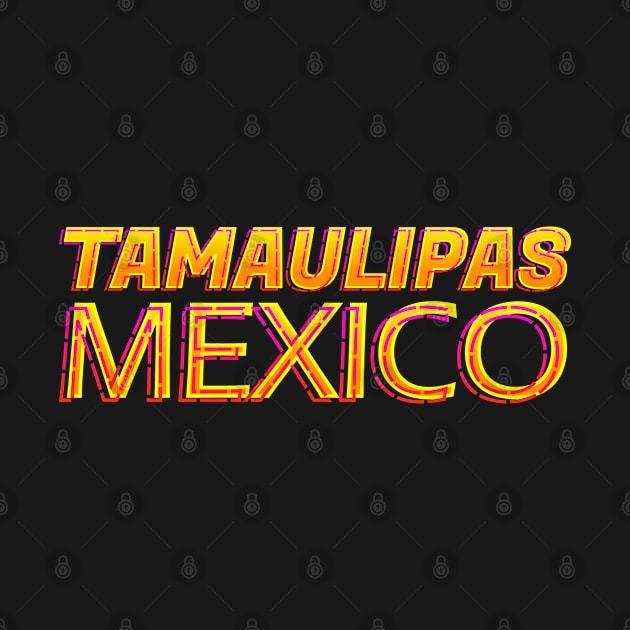 Tamaulipas Mexico Neon Text Sign, Typography Outline by JahmarsArtistry - APA