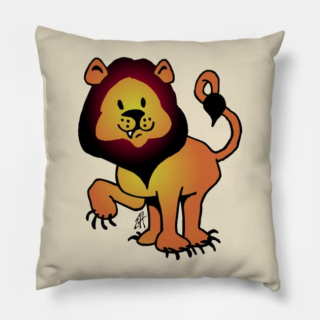 Lion Pillow by Cardvibes