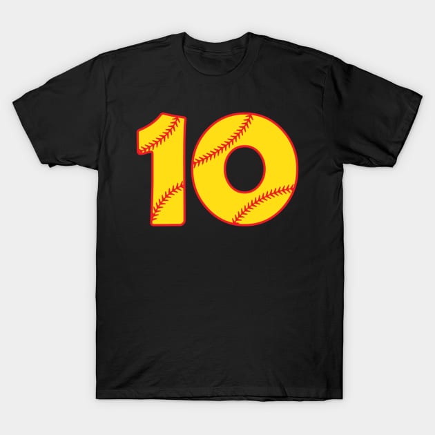 Baseball ball number 10, ten | Sticker