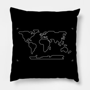 World Map Pillow