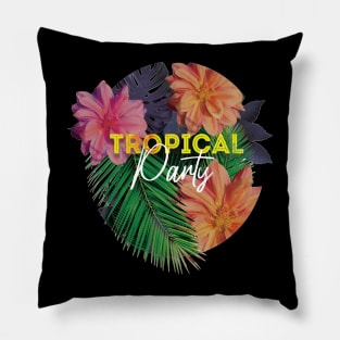 tropical party in halloween Pillow