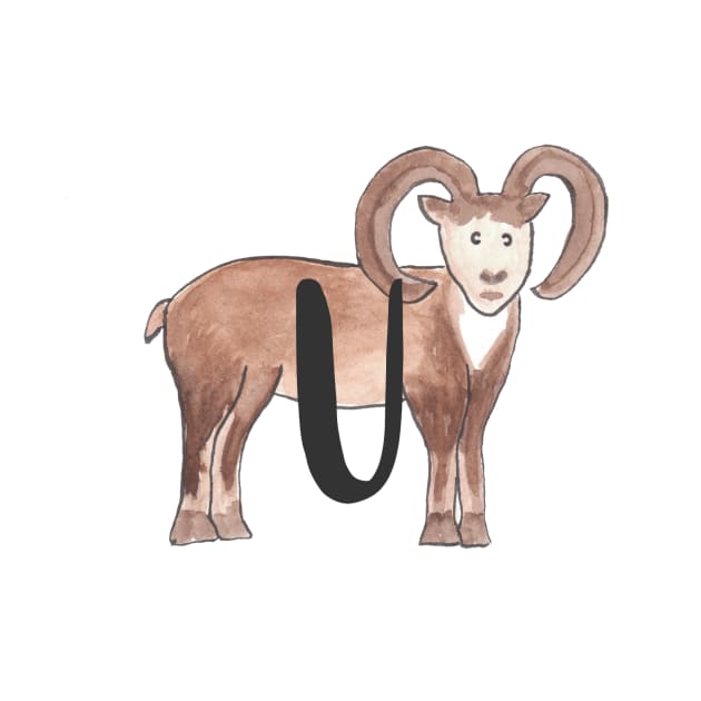 U is for Urial by littlebigbit