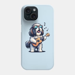 Dog Playing Guitar Singing Shih Tzu Funny Shih Tzu Grandma Phone Case