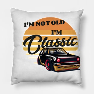 Retro car - I'm not old, I'm classic Pillow