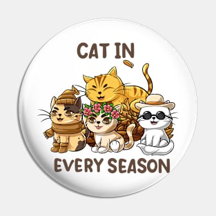 Cat every season warm color Pin