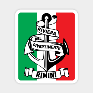 Riviera del Divertimento Rimini Italy Flag Magnet