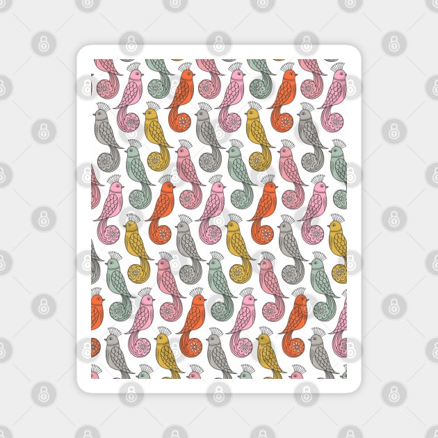 Abstract Bird Pattern Magnet by SuperrSunday