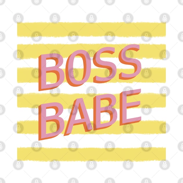 Boss Babe Cool Lady Boss Small Business by Holailustra