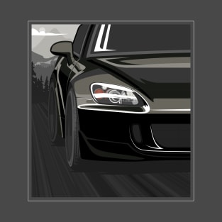 Honda S2000 AP2 Rolling - Berlina Black T-Shirt