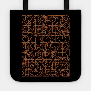 Electronic Music Producer Mosaic Pattern Orange Tote