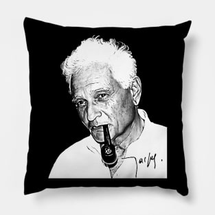 Jacques Derrida / Philosopher Fan Art Design Pillow
