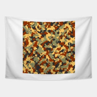 Brown Olive Camouflage Tapestry