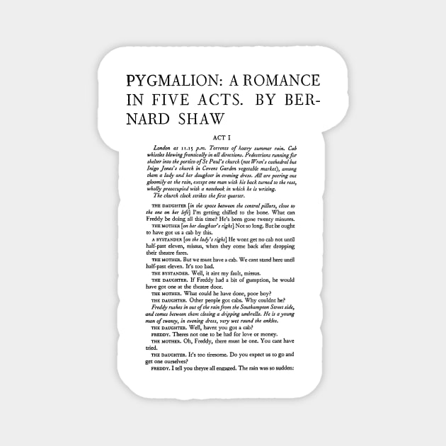 First Edition : George Bernard Shaw Pygmalion Magnet by MarbleCloud