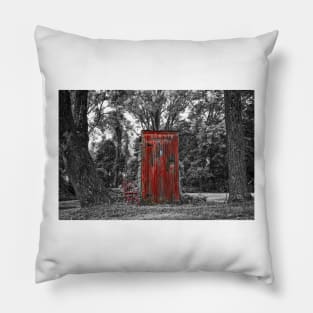 Outhouse In The Woods Pillow