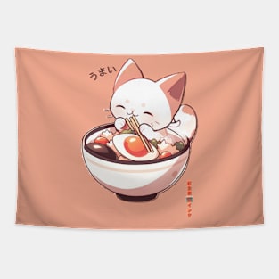 Kawaii bob tail cat Tapestry