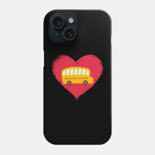 Boy Hearts School Buses Phone Case