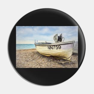 Fishing Boat On Shingle Pin