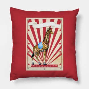 Vintage Circus Giraffe. Pillow