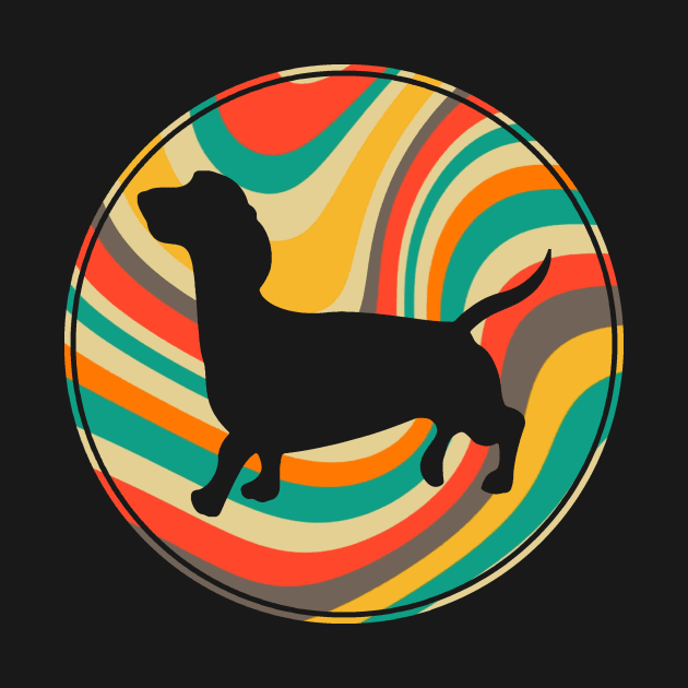 Retro Vintage  Dachshund Dog Breed by Adeliac