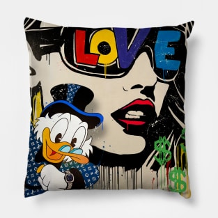 Scrooge McDuck pop art Pillow