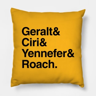 Geralt & Ciri & Yennefer & Roach. Pillow