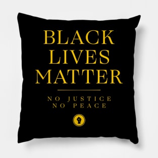 Black Lives Matter - No Justice, No Peace - symbol Pillow