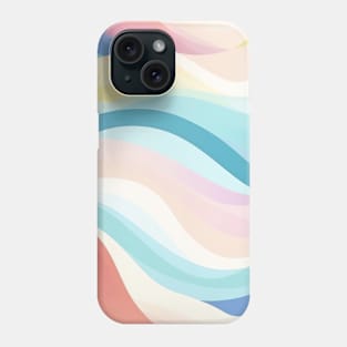 Pastel Ripples: Modern Abstract Waves Unleashed Phone Case