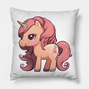 Beautiful pony unicorn Pillow