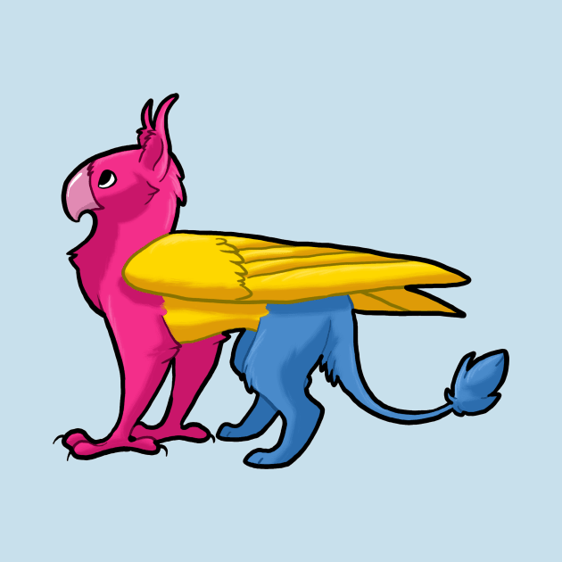 Pansexual Pride Gryphon by Khalico