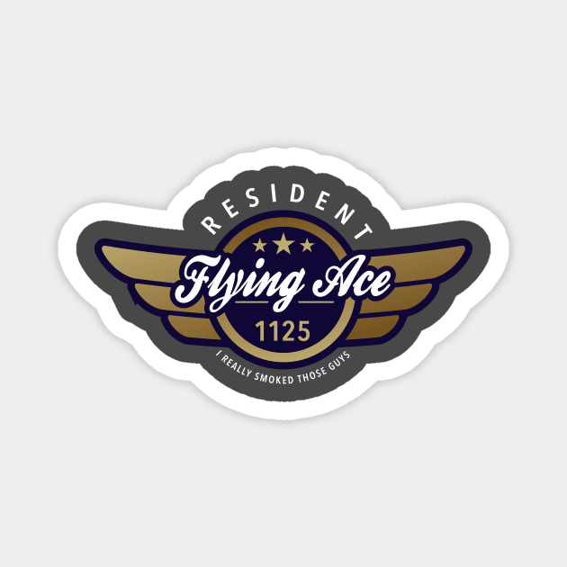 Resident Flying Ace Magnet by ResortMagicMerch