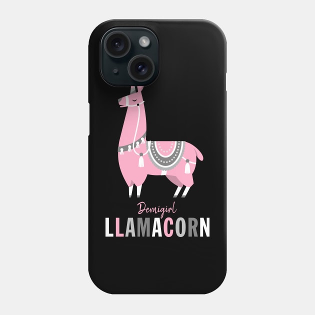 DemiGirl Llamacorn Phone Case by RussellTateDotCom