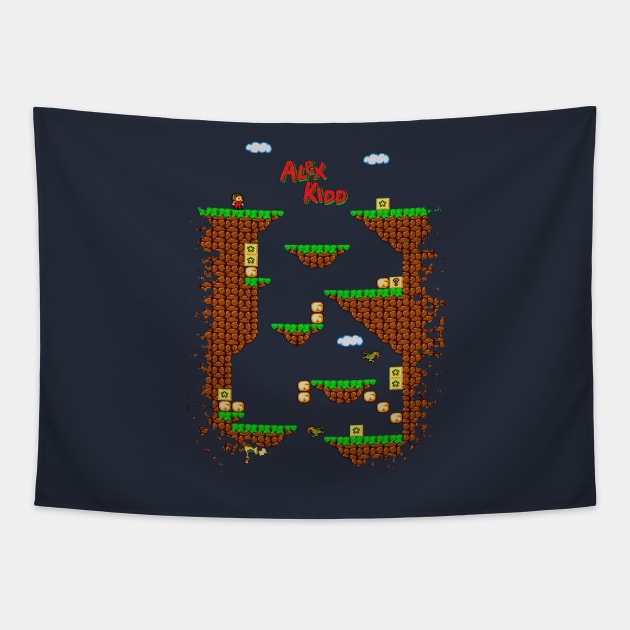 Alex Kidd in Miracle World Tapestry by degdesign