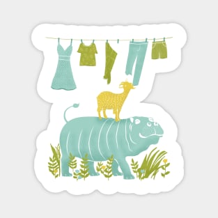 Humphrey the Hippo and the Cameroon Mountain Goat Magnet