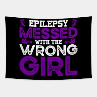 Epilepsy Awareness Epilepsy Messed With The Wrong Girl Tapestry