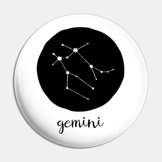 Gemini Zodiac Constellation Astrological Sign Celestial Art Pin by tortagialla